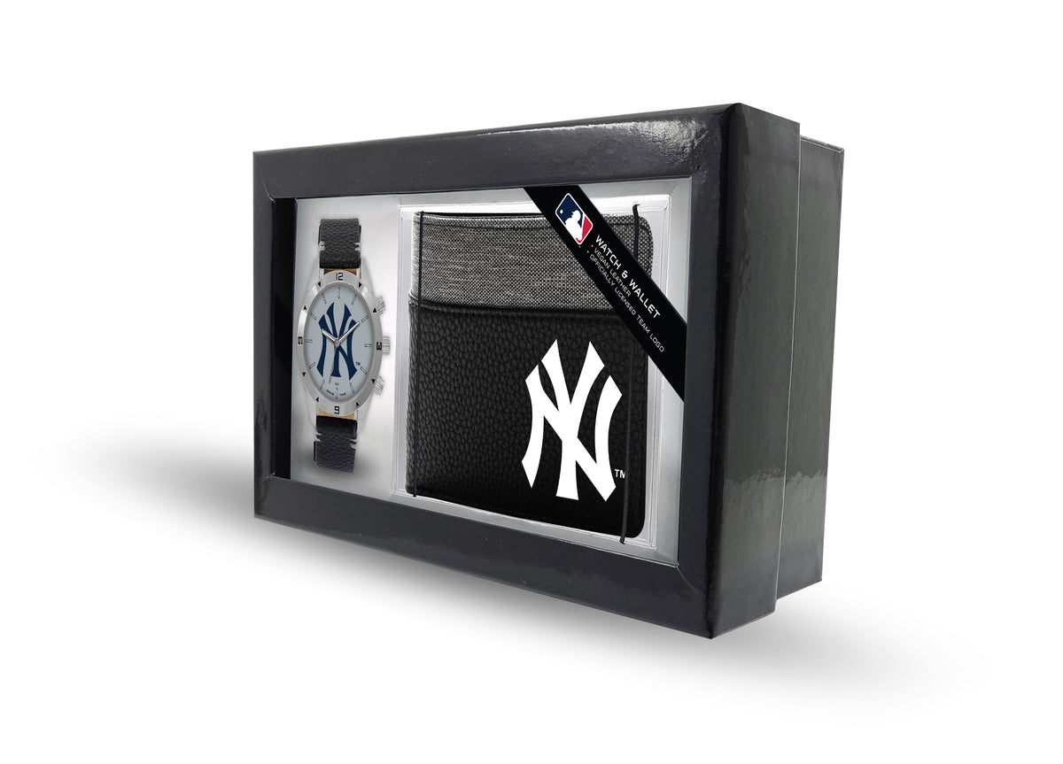 New York Jets Black Wallet & Watch Set