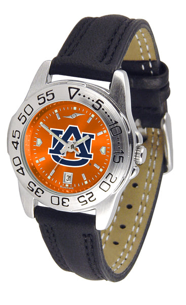 Auburn Tigers Sport Leather Ladies Watch - AnoChrome