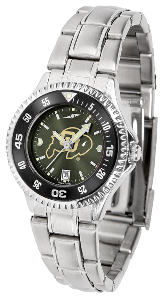 Colorado Buffaloes Competitor Steel Ladies Watch - AnoChrome - Color Bezel