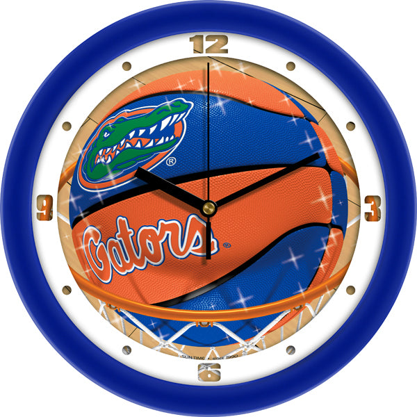 Florida Gators Wall Clock Basketball Slam Dunk Pro Sports Watches