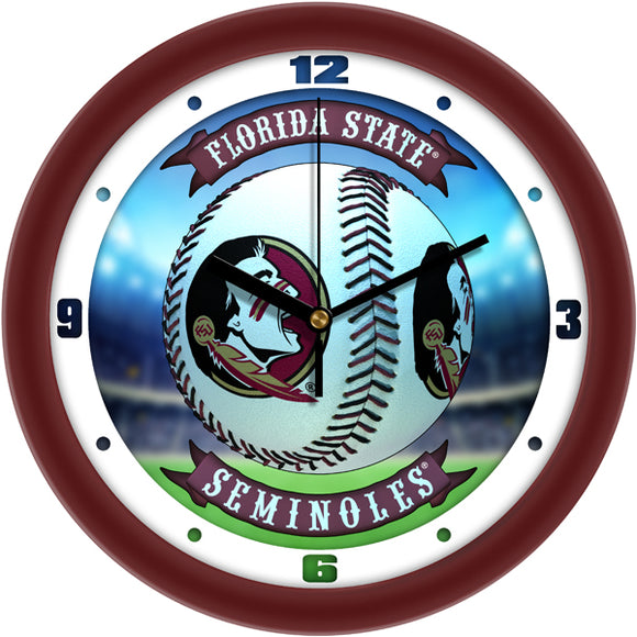 Florida State Wall Clock - Baseball Home Run