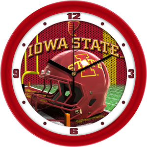 Iowa State Wall Clock - Football Helmet