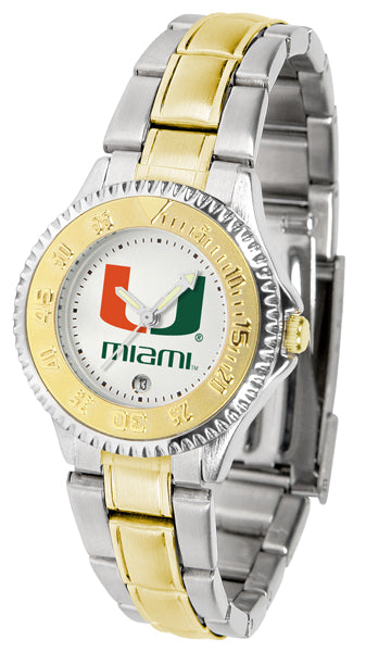 Miami Hurricanes Competitor Two-Tone Ladies Watch