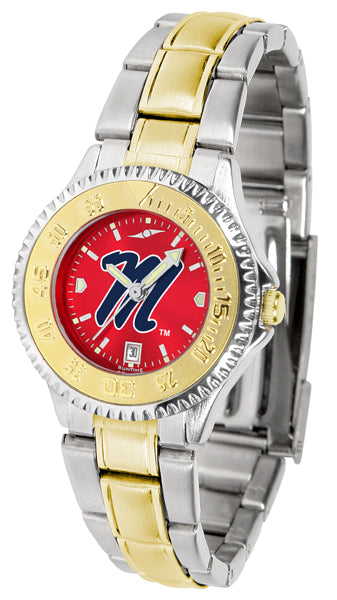 Mississippi Rebels Competitor Two-Tone Ladies Watch - AnoChrome