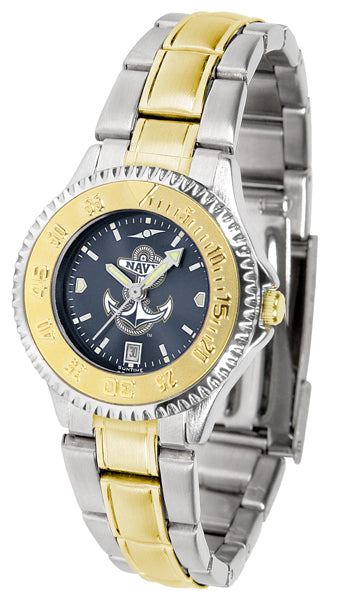 Navy Midshipmen Competitor Two-Tone Ladies Watch - AnoChrome