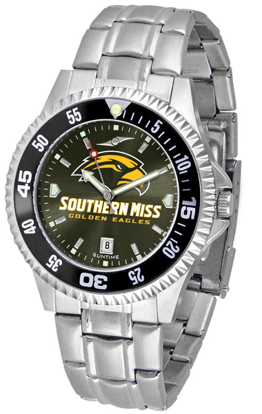 Southern Miss Competitor Steel Men’s Watch - AnoChrome- Color Bezel