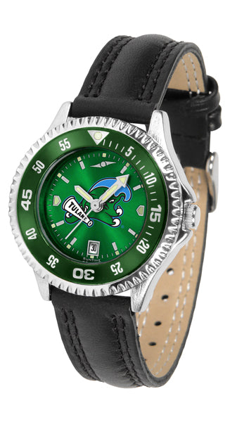 Tulane Green Wave Competitor Ladies Watch - AnoChrome - Color Bezel