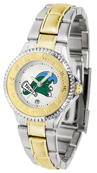 Tulane Green Wave Competitor Two-Tone Ladies Watch