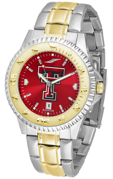 Texas Tech Competitor Two-Tone Men’s Watch - AnoChrome