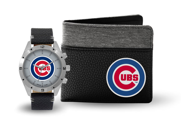 Chicago Cubs Men's Watch and Wallet Gift Set