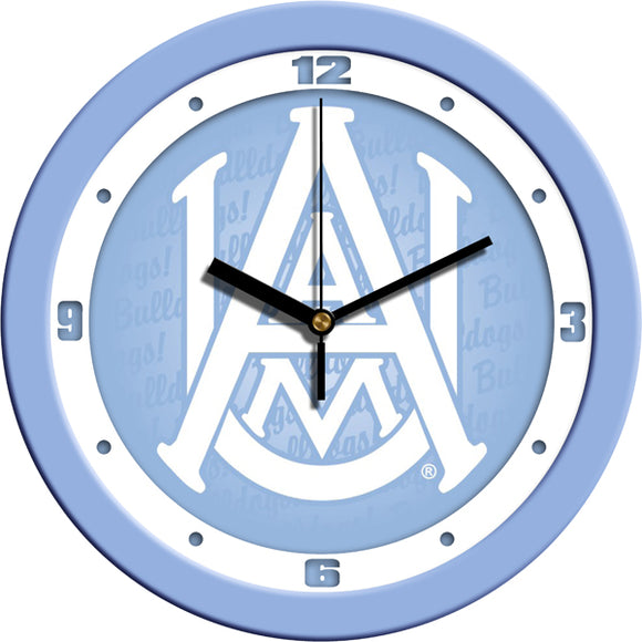 Alabama A&M Bulldogs Wall Clock - Baby Blue