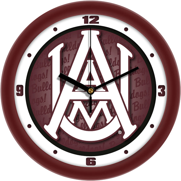 Alabama A&M Bulldogs Wall Clock - Dimension