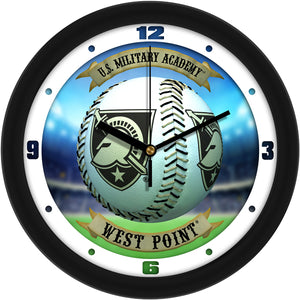 Army Black Knights Wall Clock - Baseball Home Run