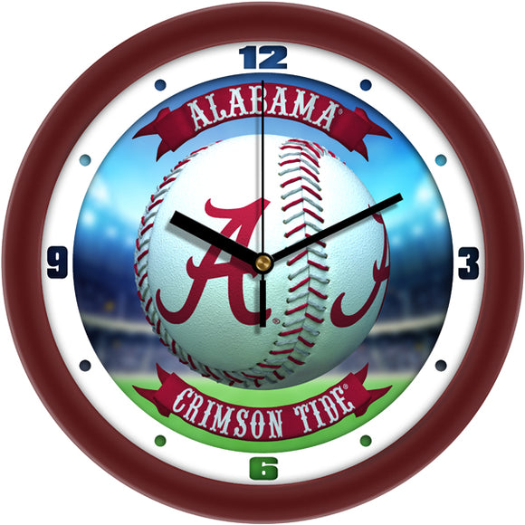 Alabama Crimson Tide Wall Clock - Baseball Home Run