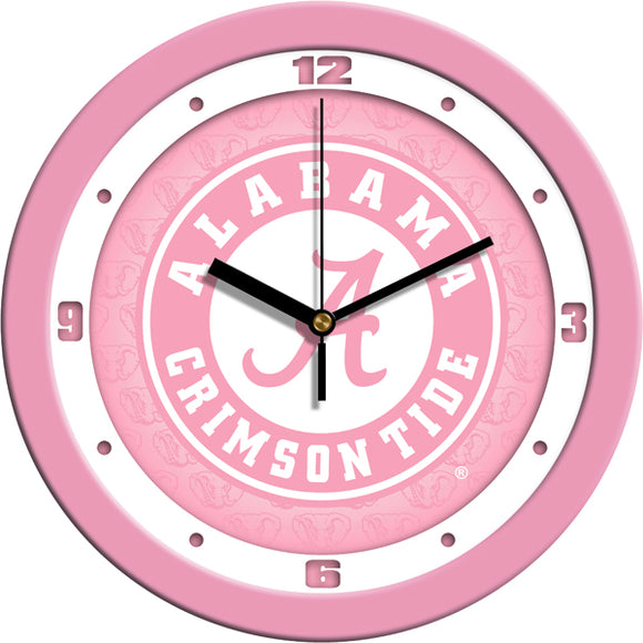 Alabama Crimson Tide Wall Clock - Pink