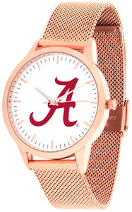 Alabama Crimson Tide Statement Mesh Band Unisex Watch - Rose