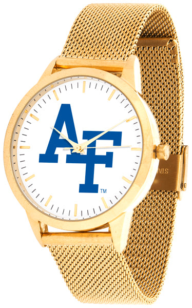 Air Force Falcons Statement Mesh Band Unisex Watch - Gold