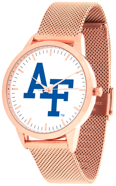 Air Force Falcons Statement Mesh Band Unisex Watch - Rose