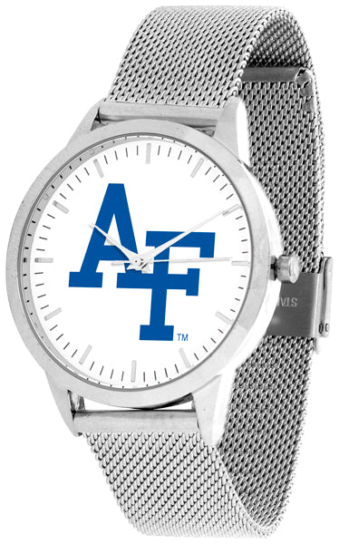 Air Force Falcons Statement Mesh Band Unisex Watch - Silver