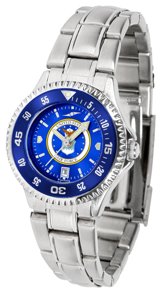 US Air Force Competitor Steel Ladies Watch - AnoChrome - Color Bezel