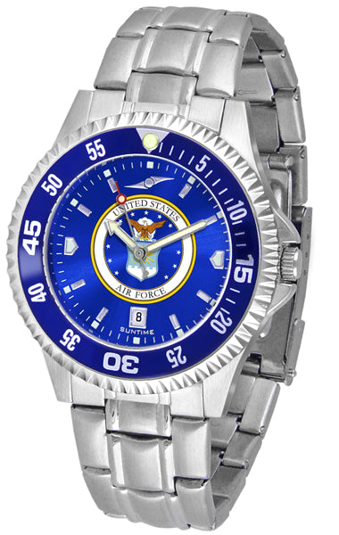 US Air Force Competitor Steel Men’s Watch - AnoChrome- Color Bezel