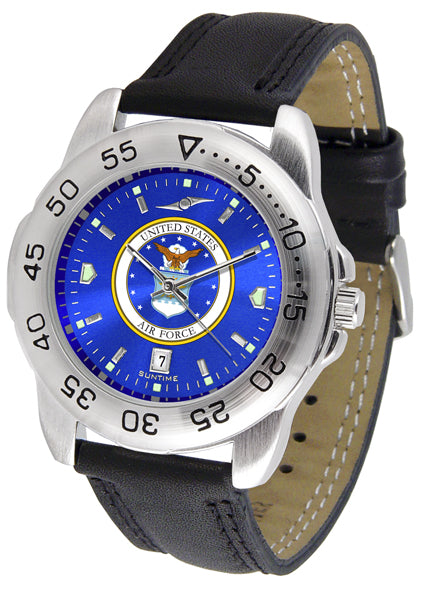 US Air Force Sport Leather Men’s Watch - AnoChrome