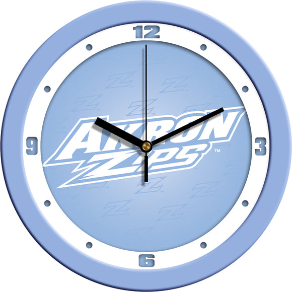 Akron Zips Wall Clock - Baby Blue