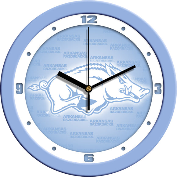Arkansas Razorbacks Wall Clock - Baby Blue