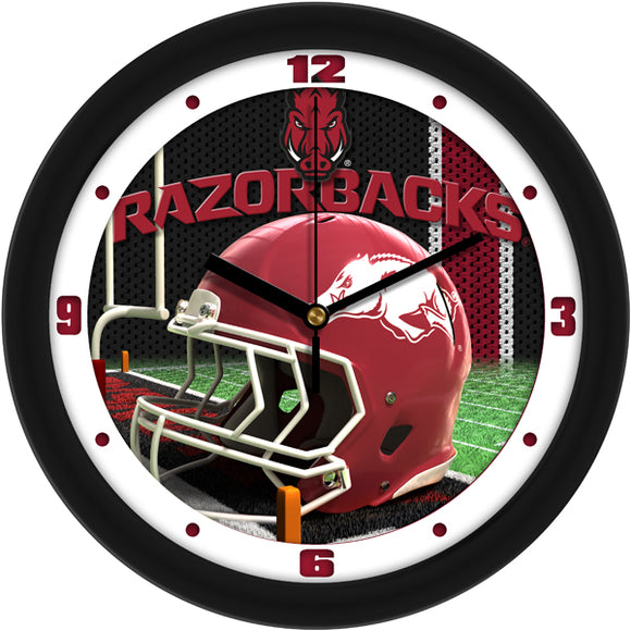 Arkansas Razorbacks Wall Clock - Football Helmet