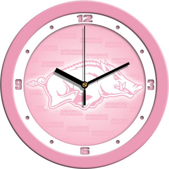 Arkansas Razorbacks Wall Clock - Pink