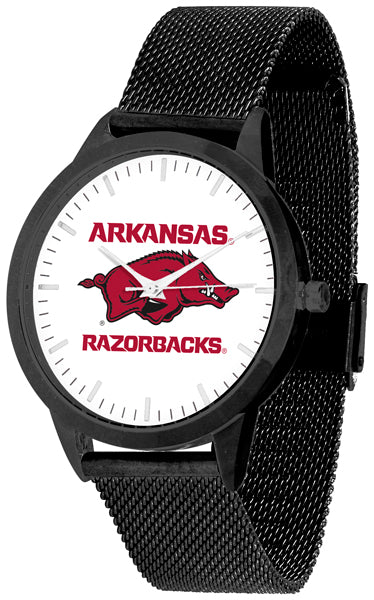 Arkansas Razorbacks Statement Mesh Band Unisex Watch - Black