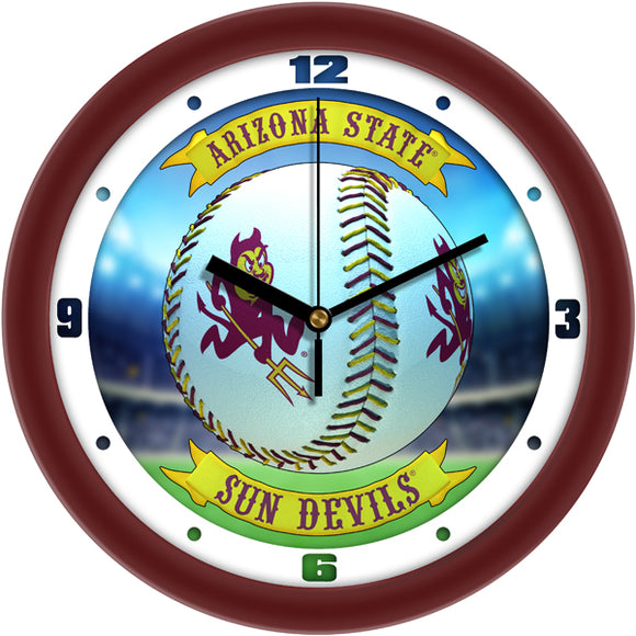 Arizona State Sun Devils Wall Clock - Baseball Home Run