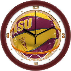Arizona State Sun Devils Wall Clock - Basketball Slam Dunk