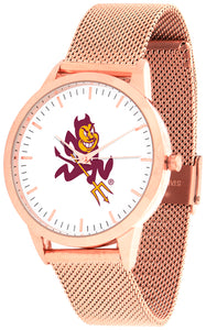 Arizona State Sun Devils Statement Mesh Band Unisex Watch - Rose