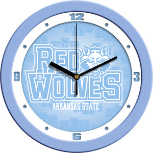 Arkansas State Red Wolves Wall Clock - Baby Blue