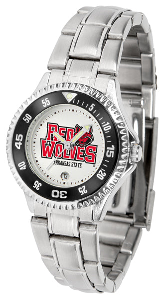 Arkansas State Red Wolves Competitor Steel Ladies Watch