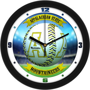 Appalachian State Mountaineers Wall Clock - Baseball Home Run