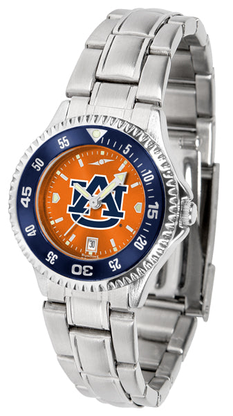 Auburn Tigers Competitor Steel Ladies Watch - AnoChrome - Color Bezel