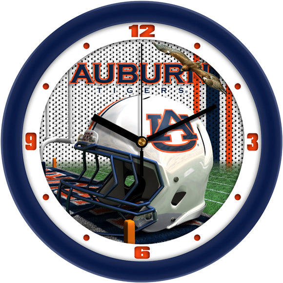 Auburn Tigers Wall Clock - Football Helmet