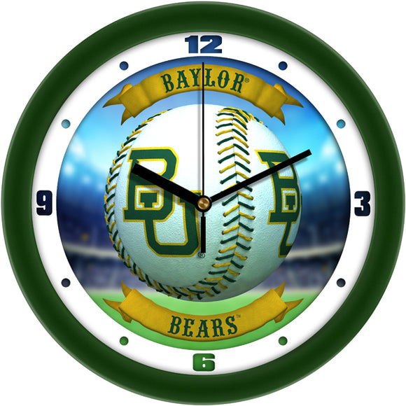 Baylor Bears Wall Clock - Baseball Home Run