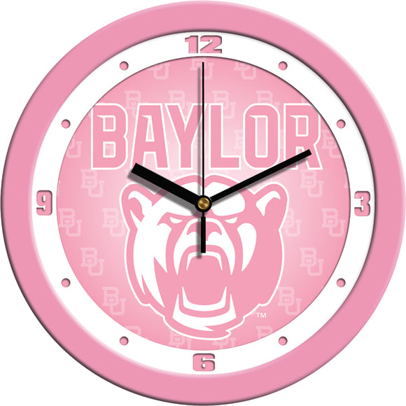 Baylor Bears Wall Clock - Pink