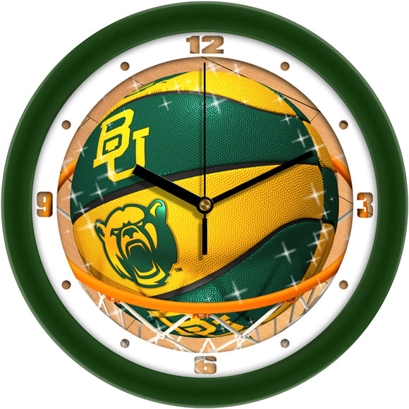 Baylor Bears Wall Clock - Basketball Slam Dunk