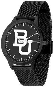 Baylor Bears Statement Mesh Band Unisex Watch - Black - Black Dial