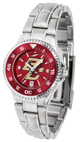 Boston College Eagles Competitor Steel Ladies Watch - AnoChrome - Color Bezel