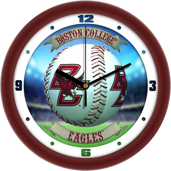 Boston College Eagles Wall Clock - Baseball Home Run