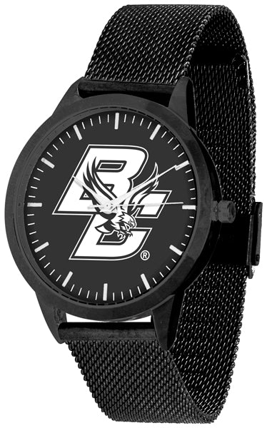 Boston College Eagles Statement Mesh Band Unisex Watch - Black - Black Dial