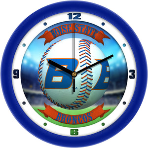 Boise State Wall Clock - Baseball Home Run