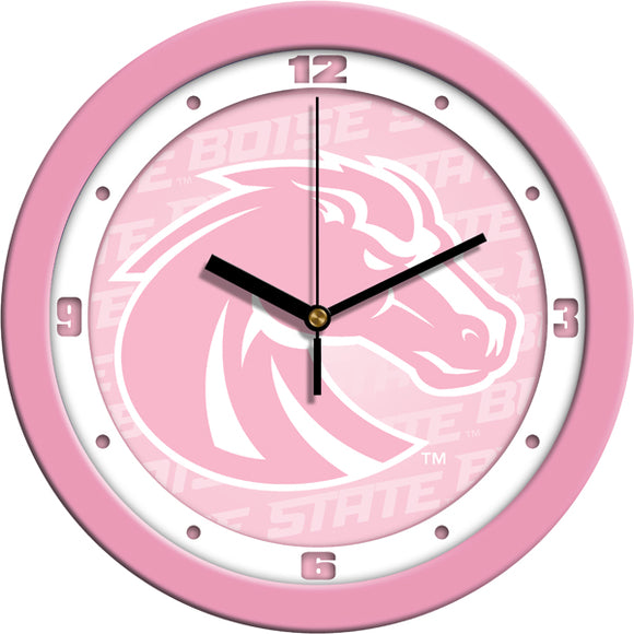 Boise State Wall Clock - Pink