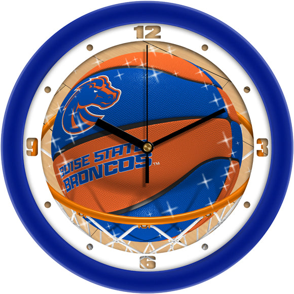 Boise State Wall Clock - Basketball Slam Dunk