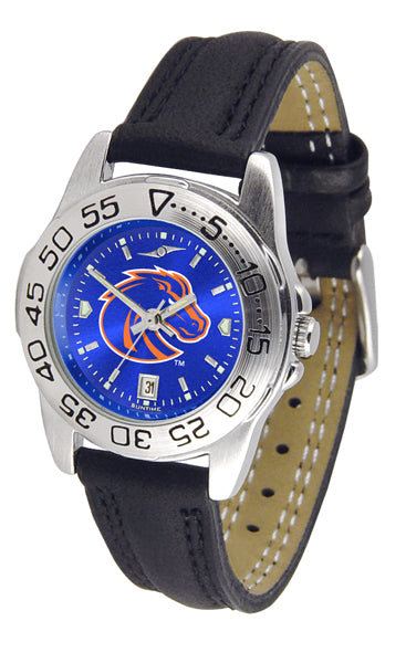 Boise State Sport Leather Ladies Watch - AnoChrome